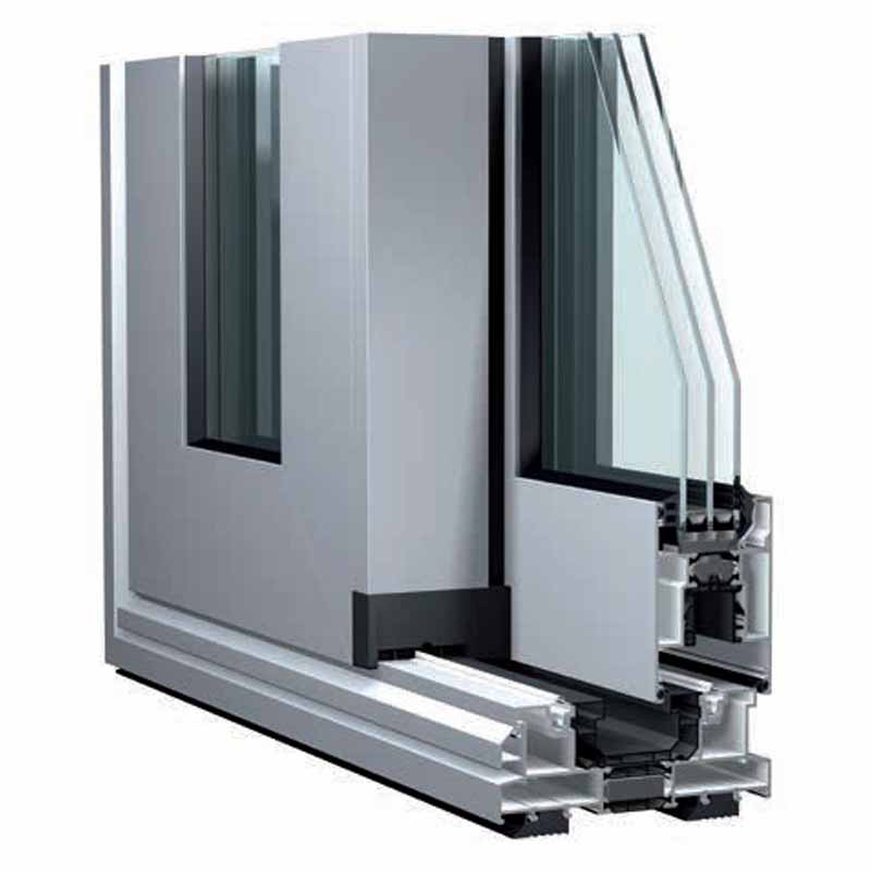 sliding top chrome aluminum window